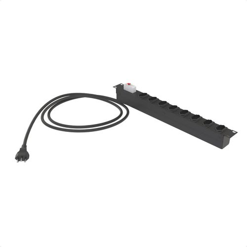 Regua 8 Tomadas para Rack 19'' 1U 10A CDisjuntor Fibracem - 4.jpg
